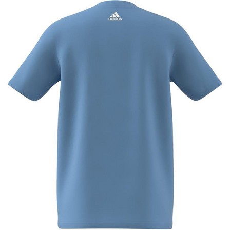 Kids Unisex Essentials Two-Color Big Logo Cotton T-Shirt, Blue, A701_ONE, large image number 12