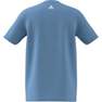 Kids Unisex Essentials Two-Color Big Logo Cotton T-Shirt, Blue, A701_ONE, thumbnail image number 12