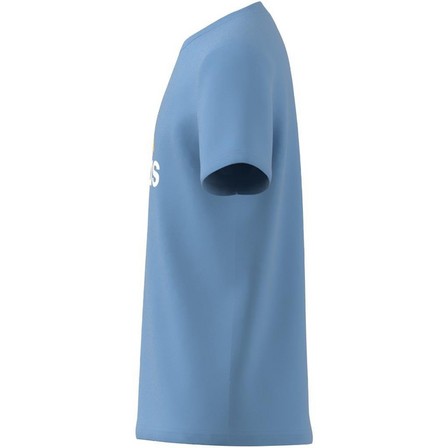 Kids Unisex Essentials Two-Color Big Logo Cotton T-Shirt, Blue, A701_ONE, large image number 13