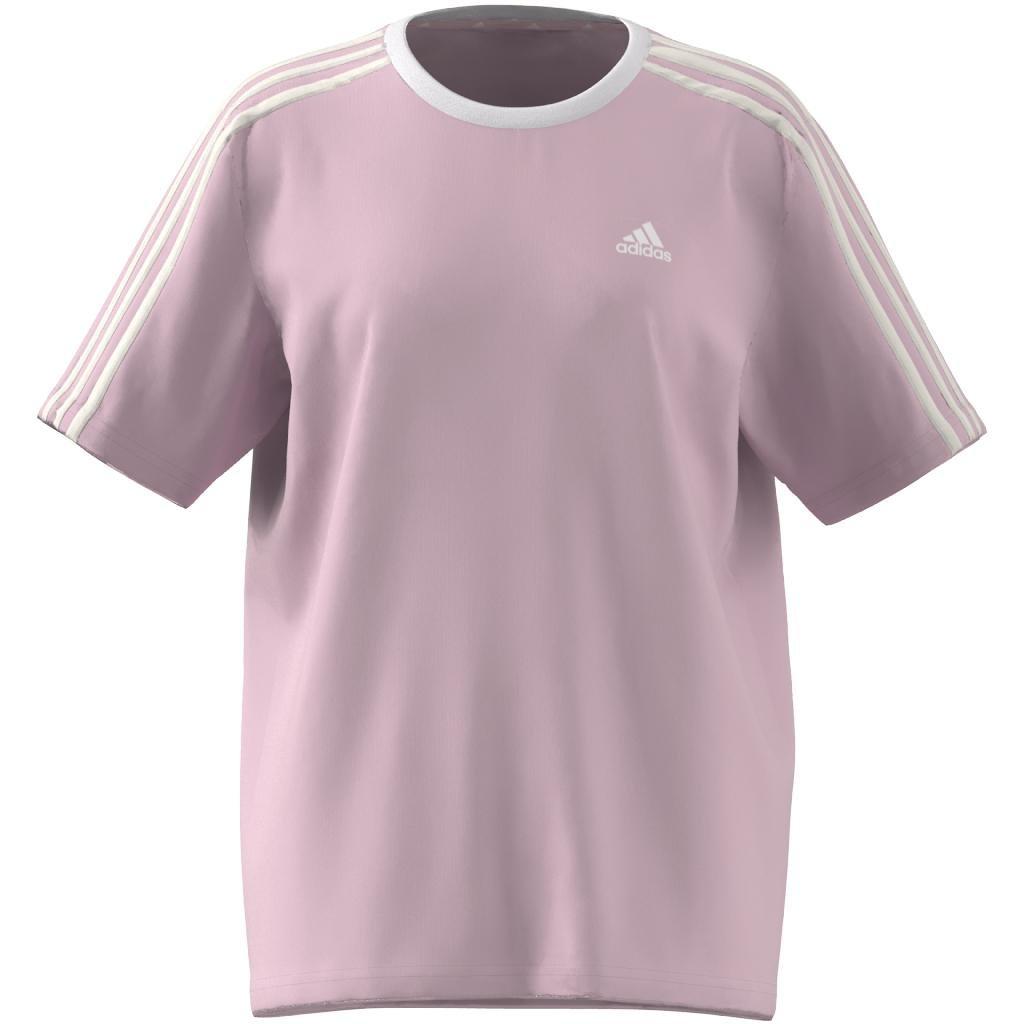 Kids Girls Essentials 3-Stripes Boyfriend T-Shirt, Pink, A701_ONE, large image number 0