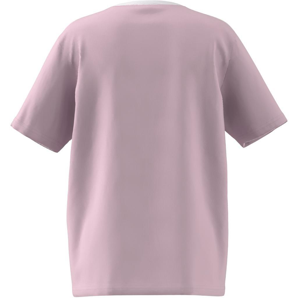 Kids Girls Essentials 3-Stripes Boyfriend T-Shirt, Pink, A701_ONE, large image number 8