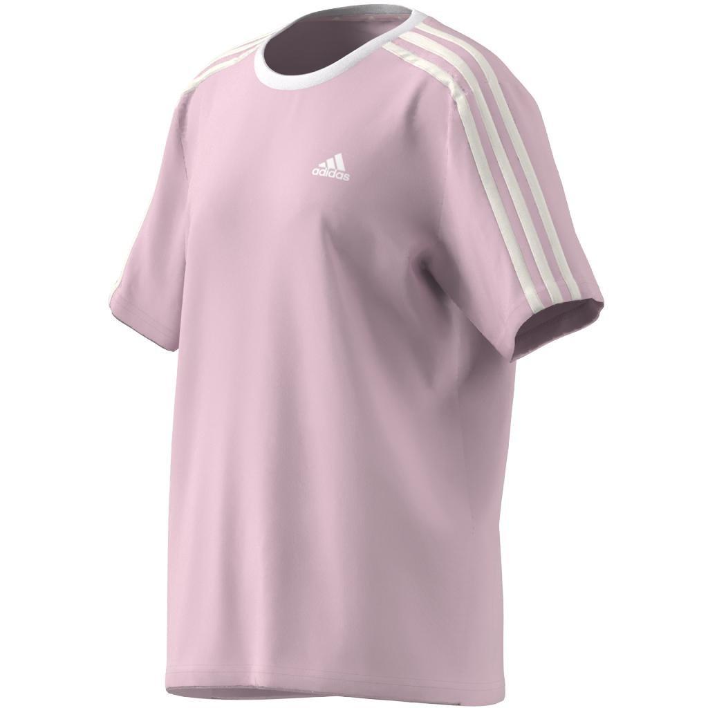 Kids Girls Essentials 3-Stripes Boyfriend T-Shirt, Pink, A701_ONE, large image number 10