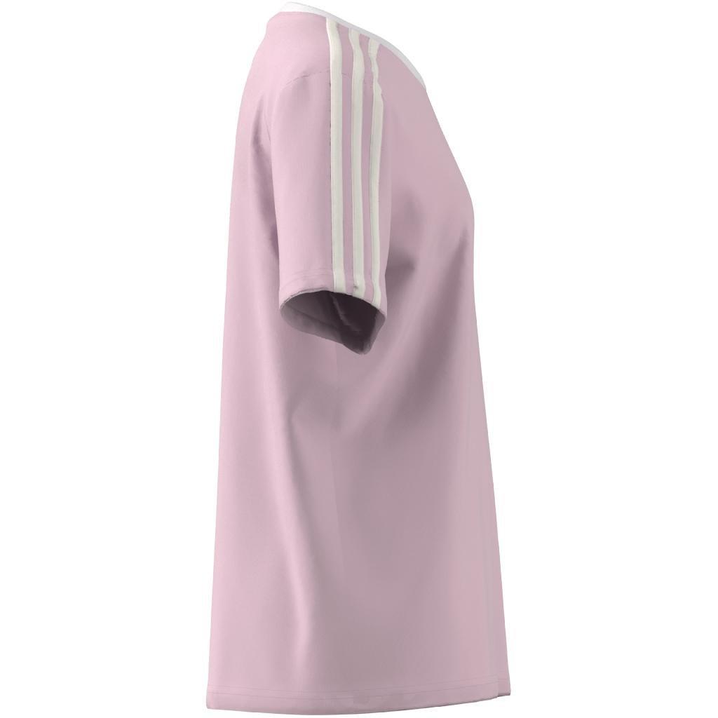 Kids Girls Essentials 3-Stripes Boyfriend T-Shirt, Pink, A701_ONE, large image number 12