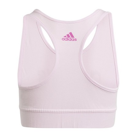 Kids Girls Essentials Linear Logo Cotton Bra Top, Pink, A701_ONE, large image number 2