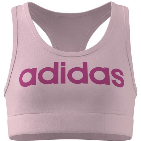 Kids Girls Essentials Linear Logo Cotton Bra Top, Pink, A701_ONE, large image number 9