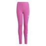 Kids Girls Essentials Linear Logo Cotton Leggings, Pink, A701_ONE, thumbnail image number 0