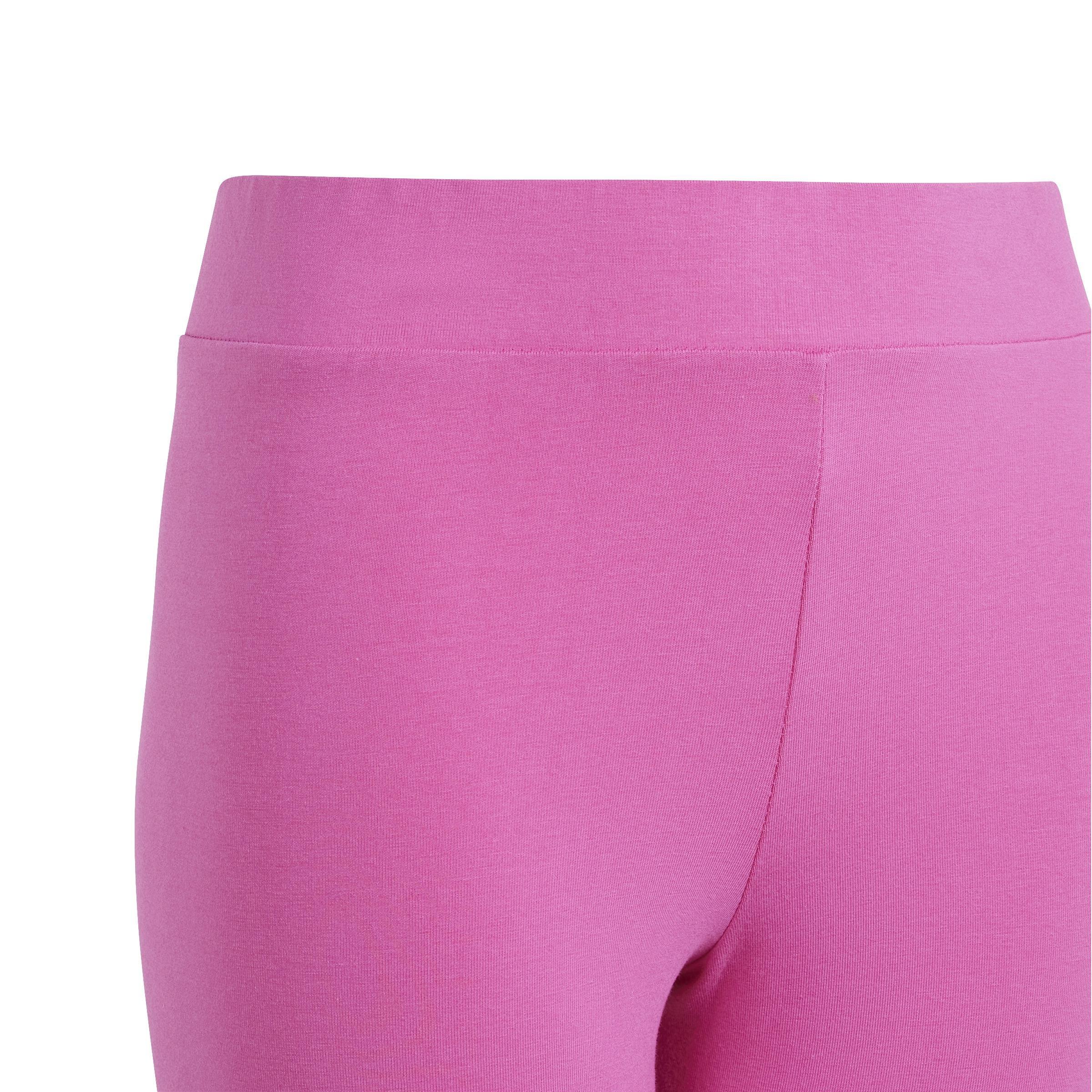 adidas - Kids Girls Essentials Linear Logo Cotton Leggings, Pink