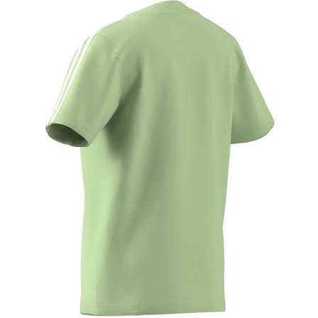 Kids Unisex Essentials 3-Stripes Cotton T-Shirt, Green, A701_ONE, large image number 13