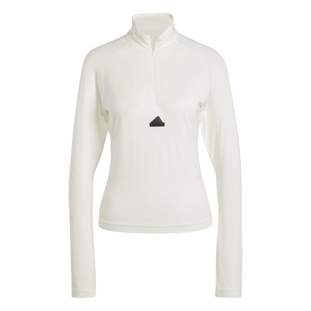 Women City Escape Quarter-Zip Long-Sleeve Top, White, A701_ONE, large image number 3