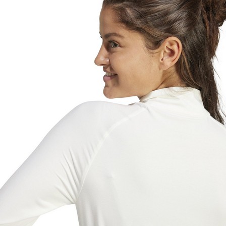 Women City Escape Quarter-Zip Long-Sleeve Top, White, A701_ONE, large image number 7