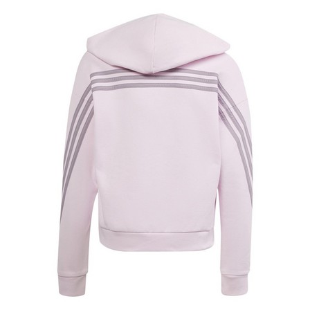 Kids Girls Future Icons 3-Stripes Full-Zip Hoodie, Pink, A701_ONE, large image number 1