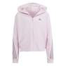 Kids Girls Future Icons 3-Stripes Full-Zip Hoodie, Pink, A701_ONE, thumbnail image number 2