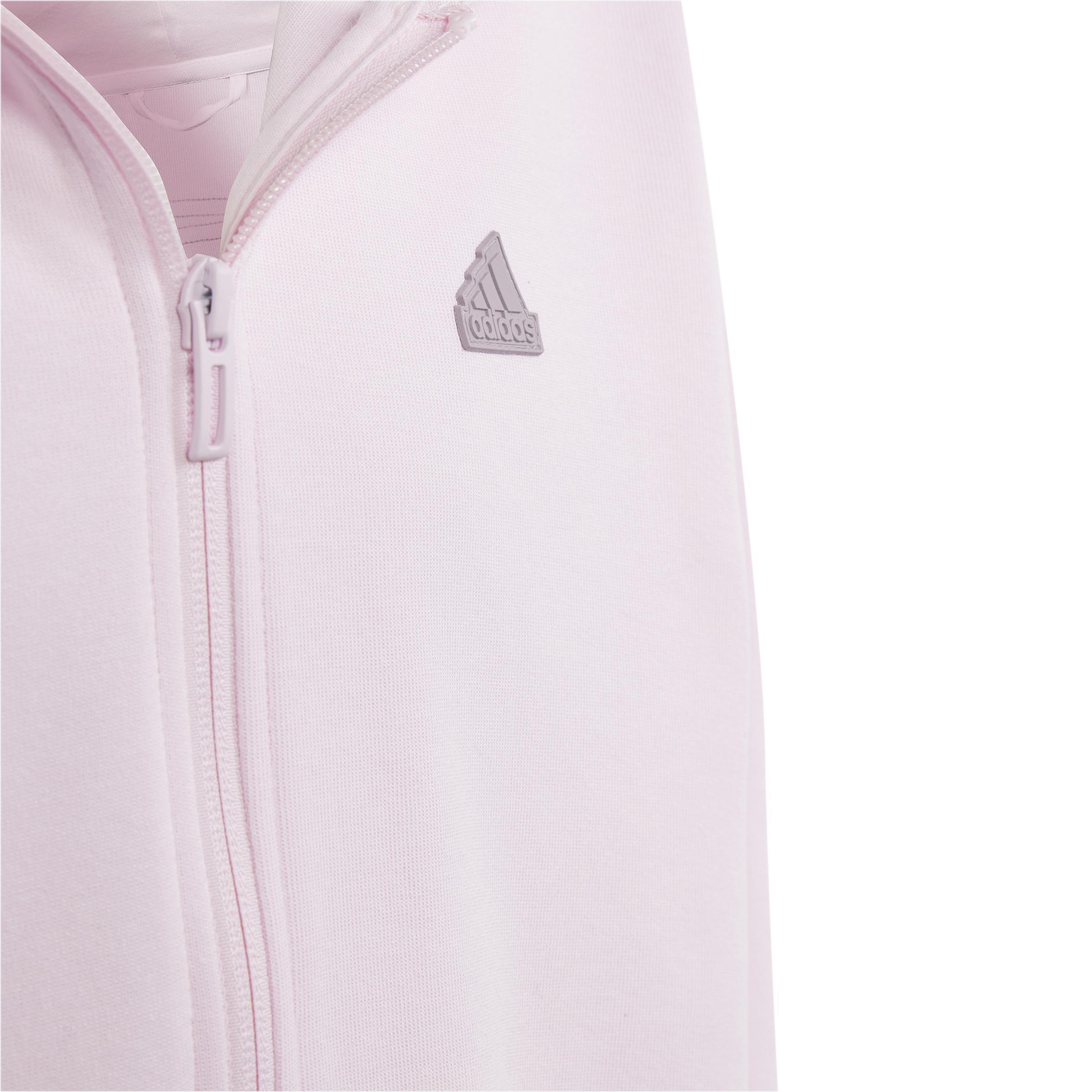 adidas - Kids Girls Future Icons 3-Stripes Full-Zip Hoodie, Pink