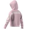 Kids Girls Future Icons 3-Stripes Full-Zip Hoodie, Pink, A701_ONE, thumbnail image number 6