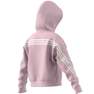 Kids Girls Future Icons 3-Stripes Full-Zip Hoodie, Pink, A701_ONE, thumbnail image number 8