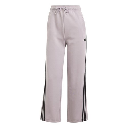 Womens Future Icons 3-Stripes Open Hem Joggers, Purple, A701_ONE, large image number 1