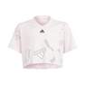 Kids Girls Brand Love Crop T-Shirt, Pink, A701_ONE, thumbnail image number 0