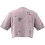 Kids Girls Brand Love Crop T-Shirt, Pink, A701_ONE, thumbnail image number 6