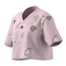 Kids Girls Brand Love Crop T-Shirt, Pink, A701_ONE, thumbnail image number 13