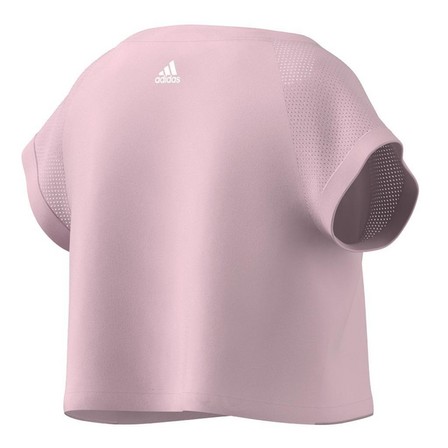 Kids Girls Aeroready Dance Crop T-Shirt Kids, Pink, A701_ONE, large image number 10