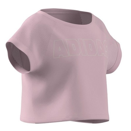 Kids Girls Aeroready Dance Crop T-Shirt Kids, Pink, A701_ONE, large image number 11