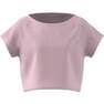 Kids Girls Aeroready Dance Crop T-Shirt Kids, Pink, A701_ONE, thumbnail image number 12