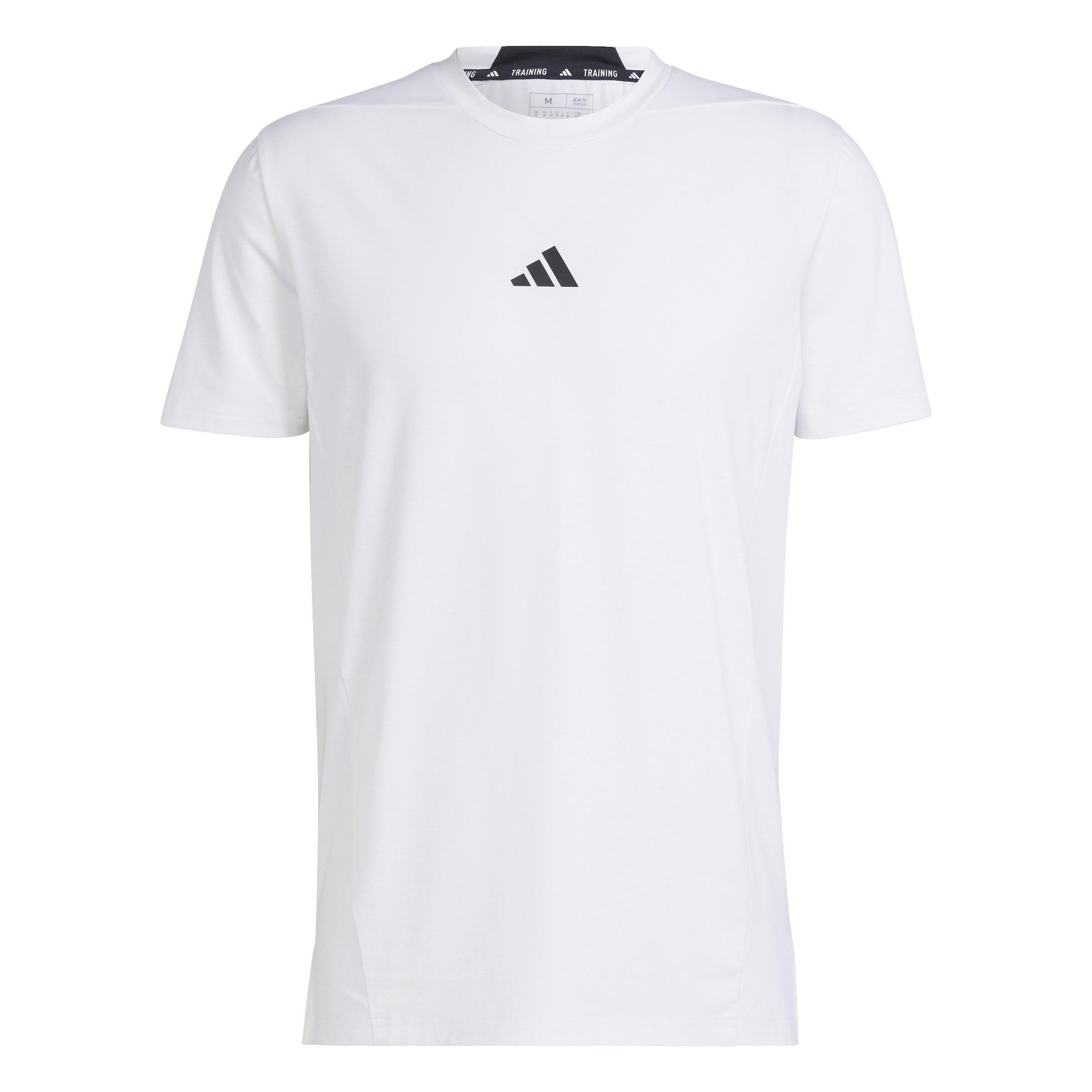 Men Training Workout T-Shirt, White, A701_ONE, large image number 2