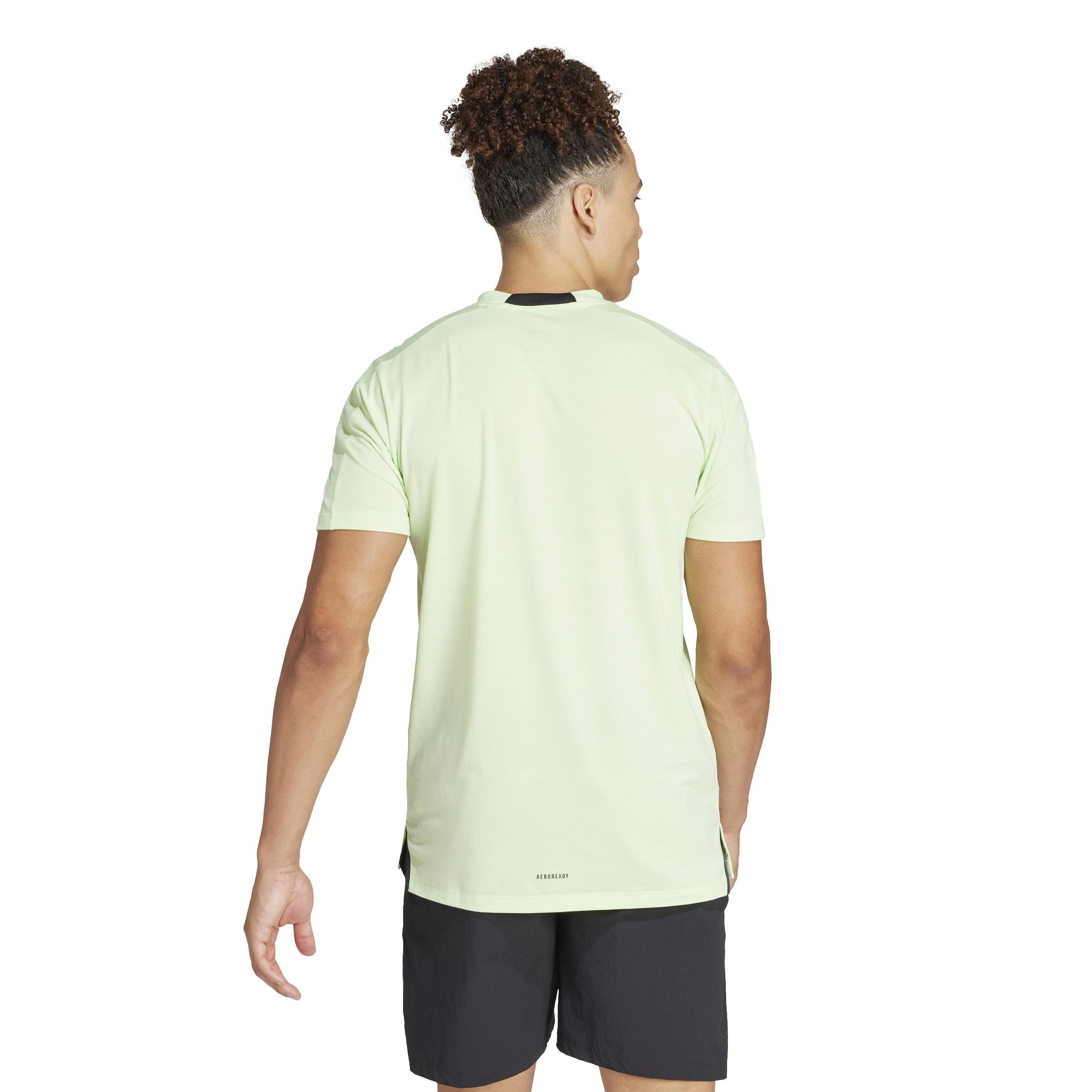 Men Training Workout T-Shirt, Green, A701_ONE, large image number 5