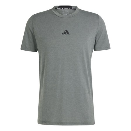 Mens Training Workout T-Shirt, Grey, A701_ONE, large image number 2