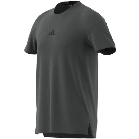 Mens Training Workout T-Shirt, Grey, A701_ONE, large image number 7