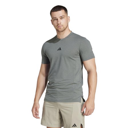 Mens Training Workout T-Shirt, Grey, A701_ONE, large image number 8