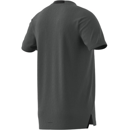 Mens Training Workout T-Shirt, Grey, A701_ONE, large image number 9
