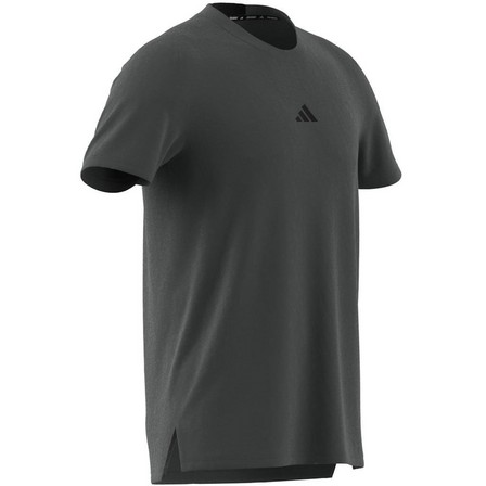 Mens Training Workout T-Shirt, Grey, A701_ONE, large image number 12