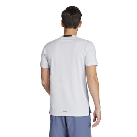 Men Designed For Training Workout T-Shirt, Blue, A701_ONE, large image number 3