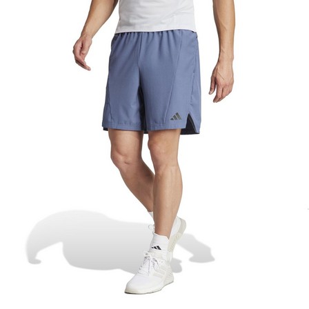 Men Designed For Training Workout Shorts, Blue, A701_ONE, large image number 1