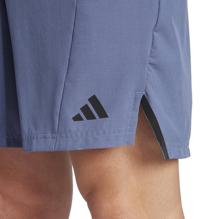 Men Designed For Training Workout Shorts, Blue, A701_ONE, large image number 3