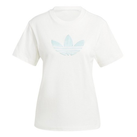 Women Monogram Trefoil T-Shirt, White, A701_ONE, large image number 0