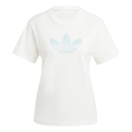 Women Monogram Trefoil T-Shirt, White, A701_ONE, large image number 2