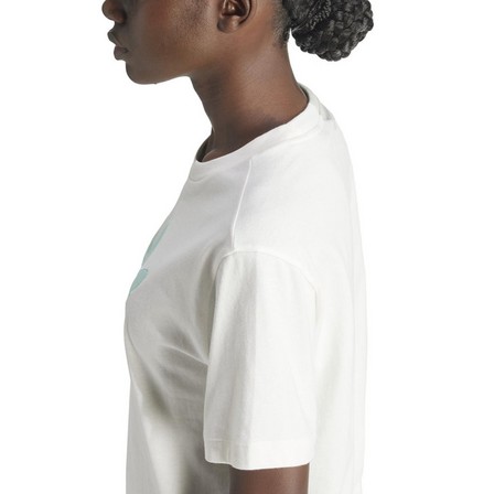 Women Monogram Trefoil T-Shirt, White, A701_ONE, large image number 4