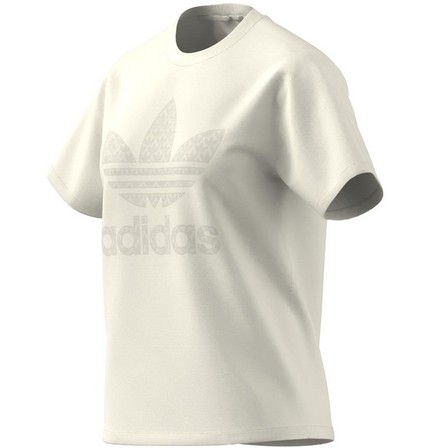 Women Monogram Trefoil T-Shirt, White, A701_ONE, large image number 14