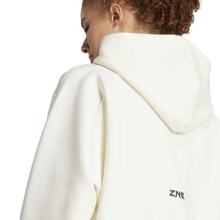 Women Adidas Z.N.E. Full-Zip Hoodie, White, A701_ONE, large image number 6
