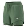 Women Aeroready Training Minimal Two-In-One Shorts, Green, A701_ONE, thumbnail image number 6
