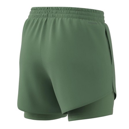 Women Aeroready Training Minimal Two-In-One Shorts, Green, A701_ONE, large image number 10