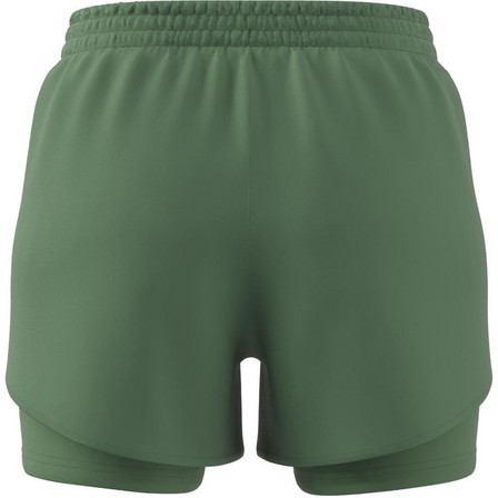 Women Aeroready Training Minimal Two-In-One Shorts, Green, A701_ONE, large image number 12