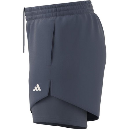 Women Aeroready Training Minimal Two-In-One Shorts, Blue, A701_ONE, large image number 9