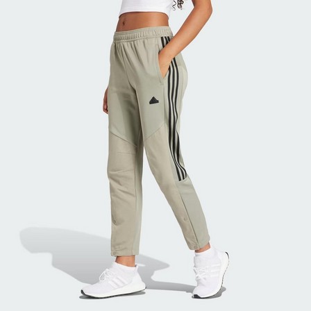 Women Tiro Material Mix Tracksuit Bottoms, Green, A701_ONE, large image number 0