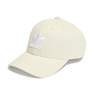 Unisex Trefoil Baseball Cap, White, A701_ONE, thumbnail image number 0