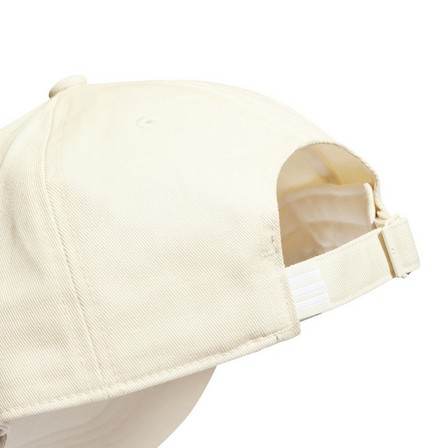 Unisex Trefoil Baseball Cap, White, A701_ONE, large image number 3