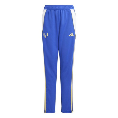 Kids Unisex Pitch 2 Street Messi Tracksuit Bottoms, Blue, A701_ONE, large image number 0