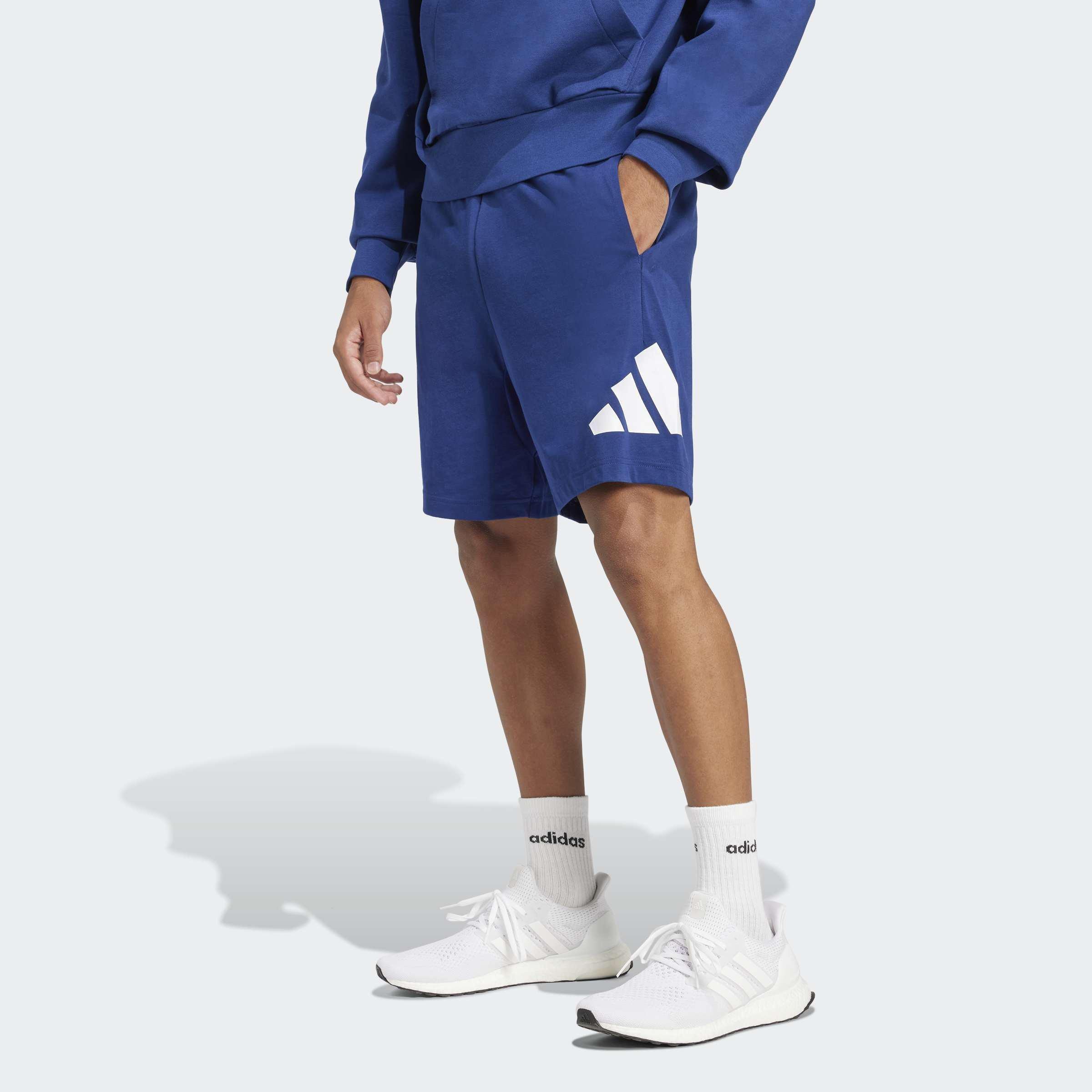 Essentials Big Logo Single Jersey Shorts, Blue, A701_ONE, large image number 4